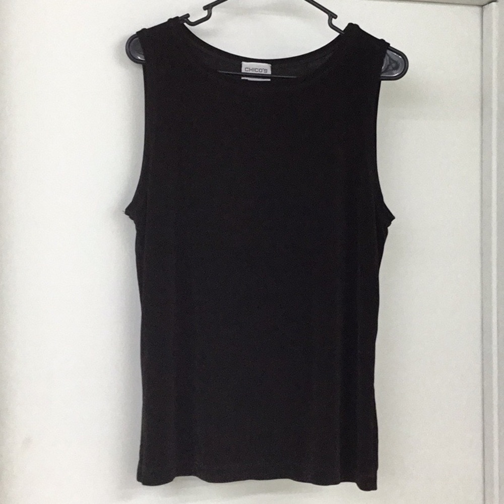 CHICO’S Travelers Brown Tank Top Size 3 XL